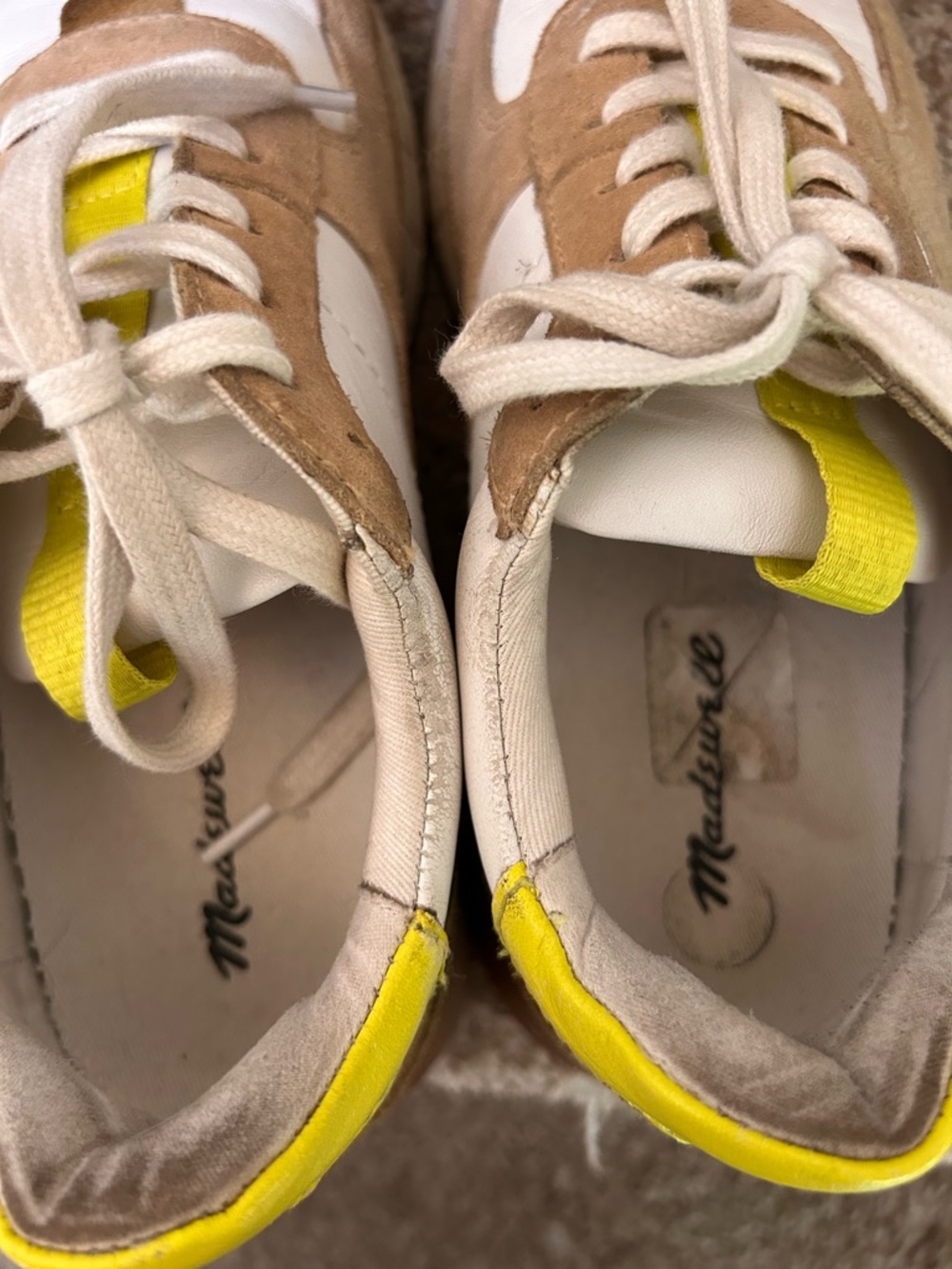 Madewell KickOff Trainer Sneaker. Suede leather and neon. Comfort. Classic. Prep - Picture 8 of 13